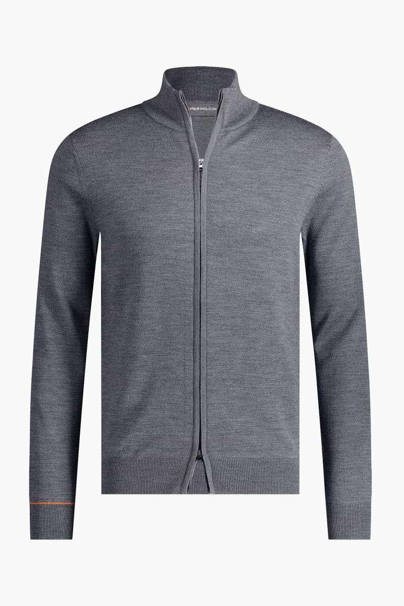 Joe Cardigan 2-Way Zip Harvard Grey