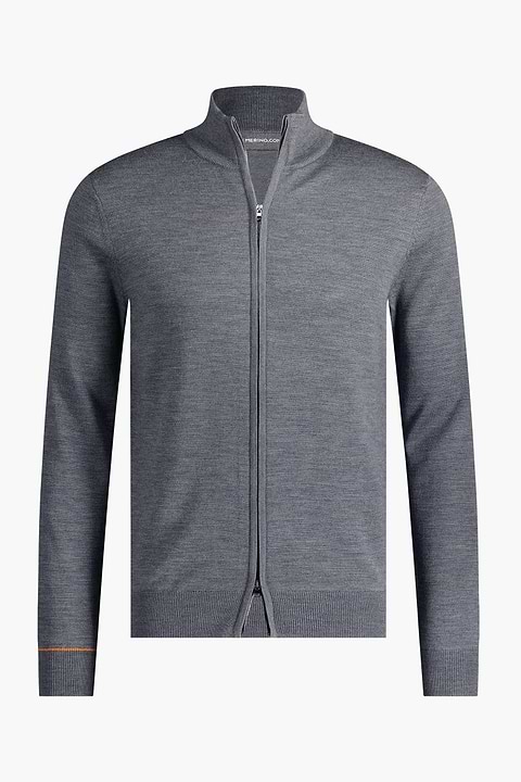 Joe Cardigan 2-Way Zip Harvard Grey - Base Image