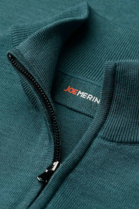 Cardigan 2-Way Zip Kingfisher Petrol - Base Image