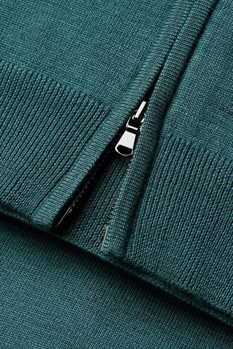 Cardigan 2-Way Zip Kingfisher Petrol