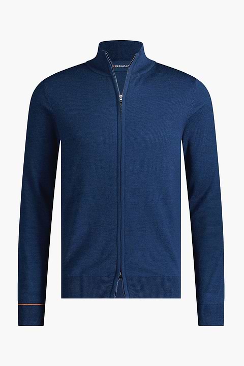 Joe Cardigan 2-Way Zip New Navy - Base Image