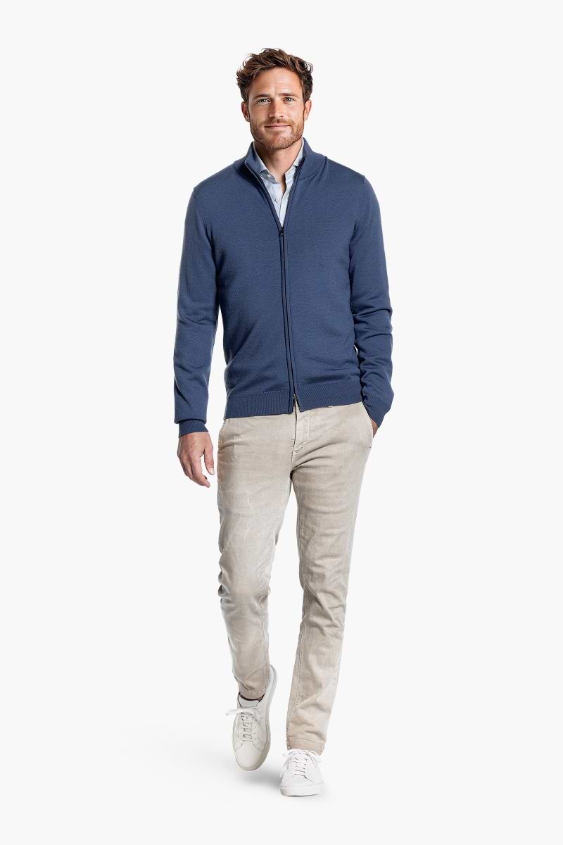 Joe Cardigan 2-Way Zip Noordzee