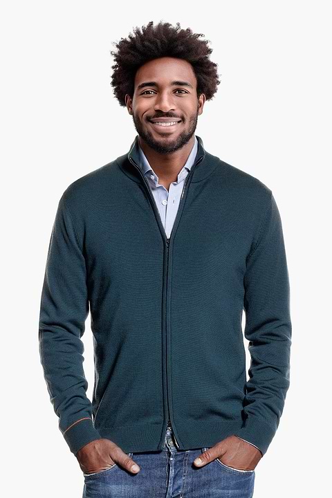 Joe Cardigan 2-Way Zip Proud Peacock - Base Image