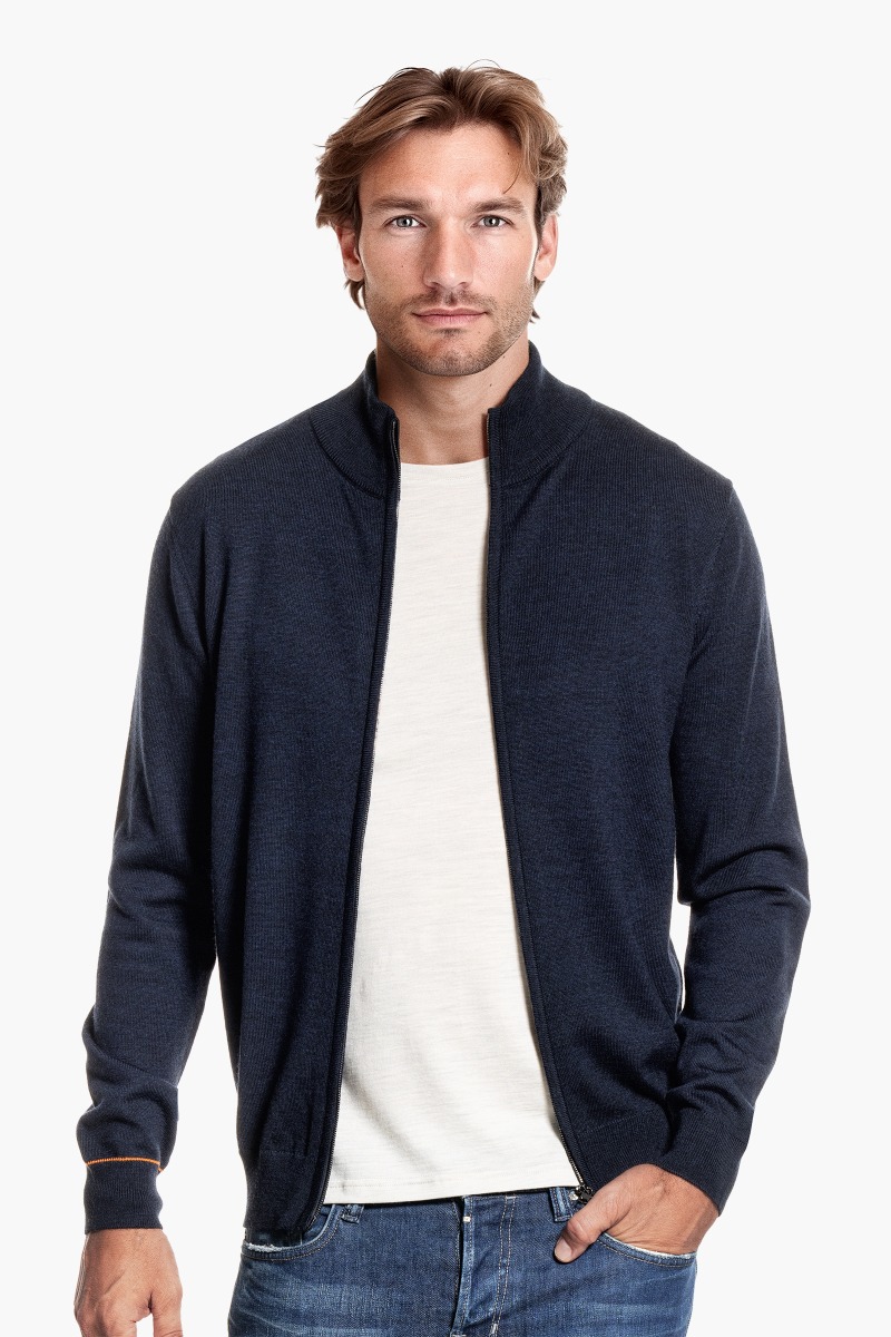 Joe Cardigan 2-Way Zip True Navy