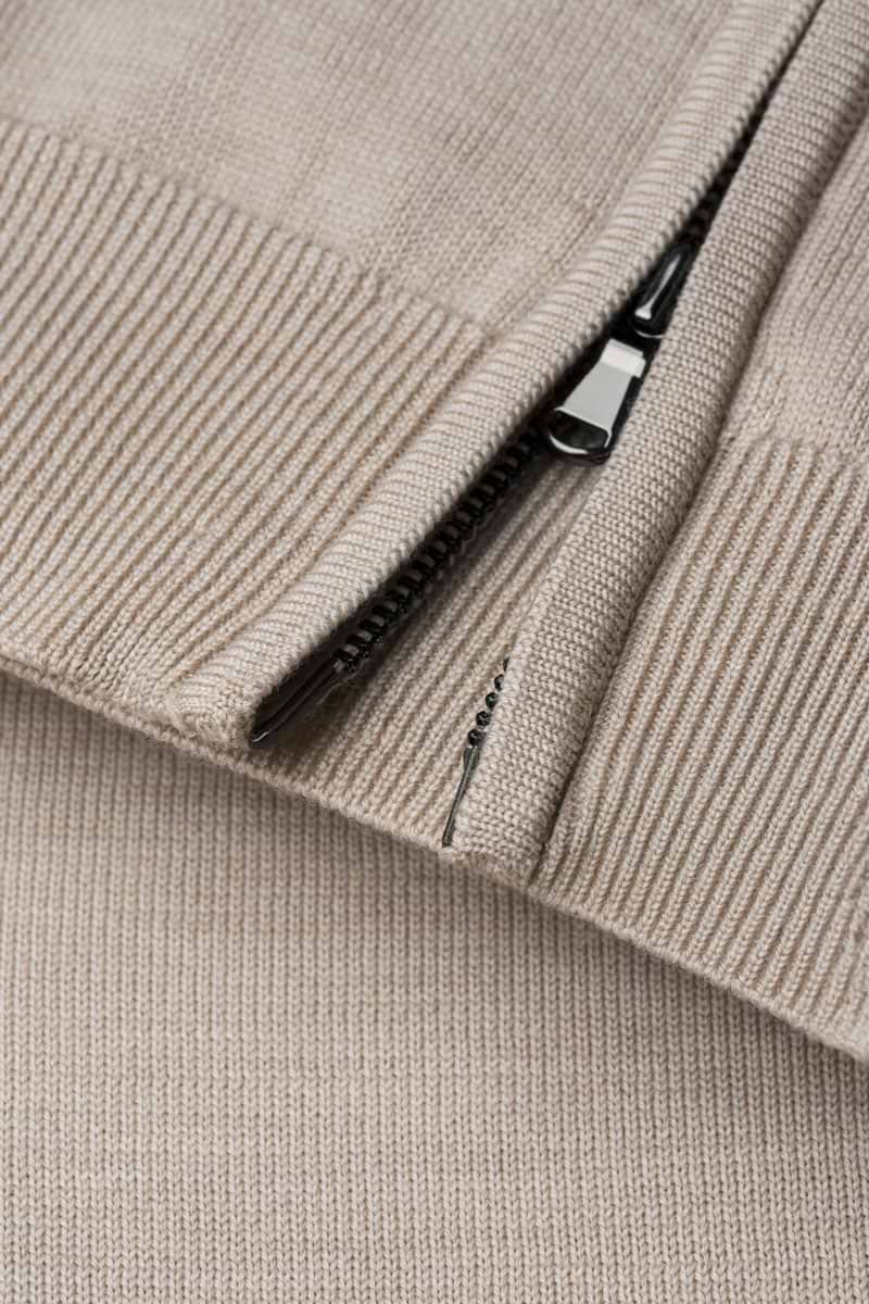 Cardigan 2-Way Zip Limestone Beige