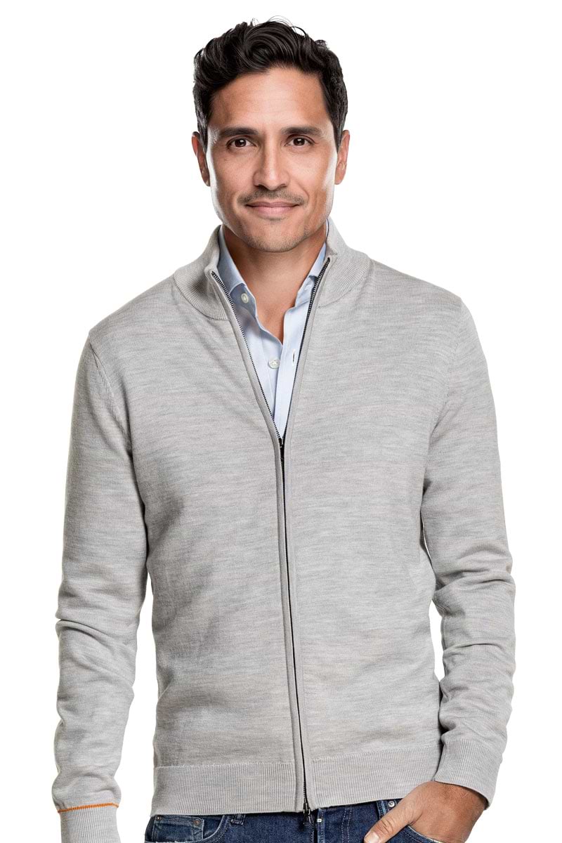 Cardigan 2-Way Zip Limestone Grey