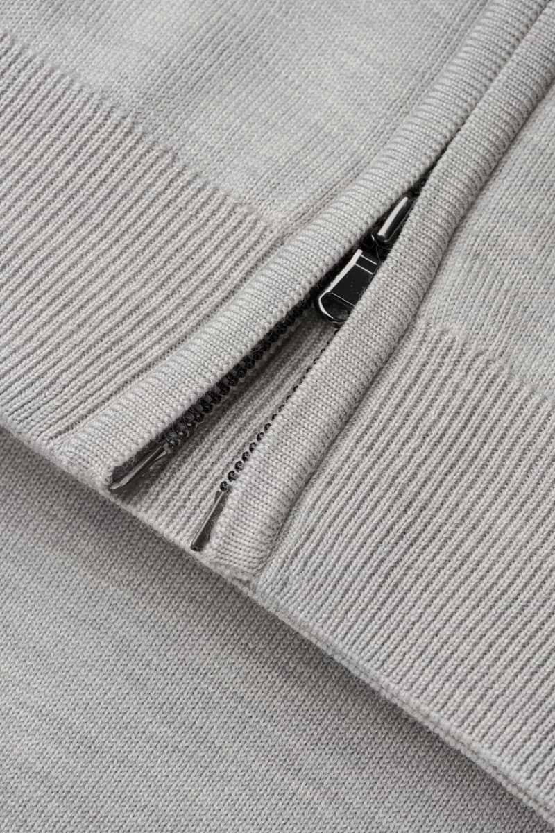 Cardigan 2-Way Zip Limestone Grey