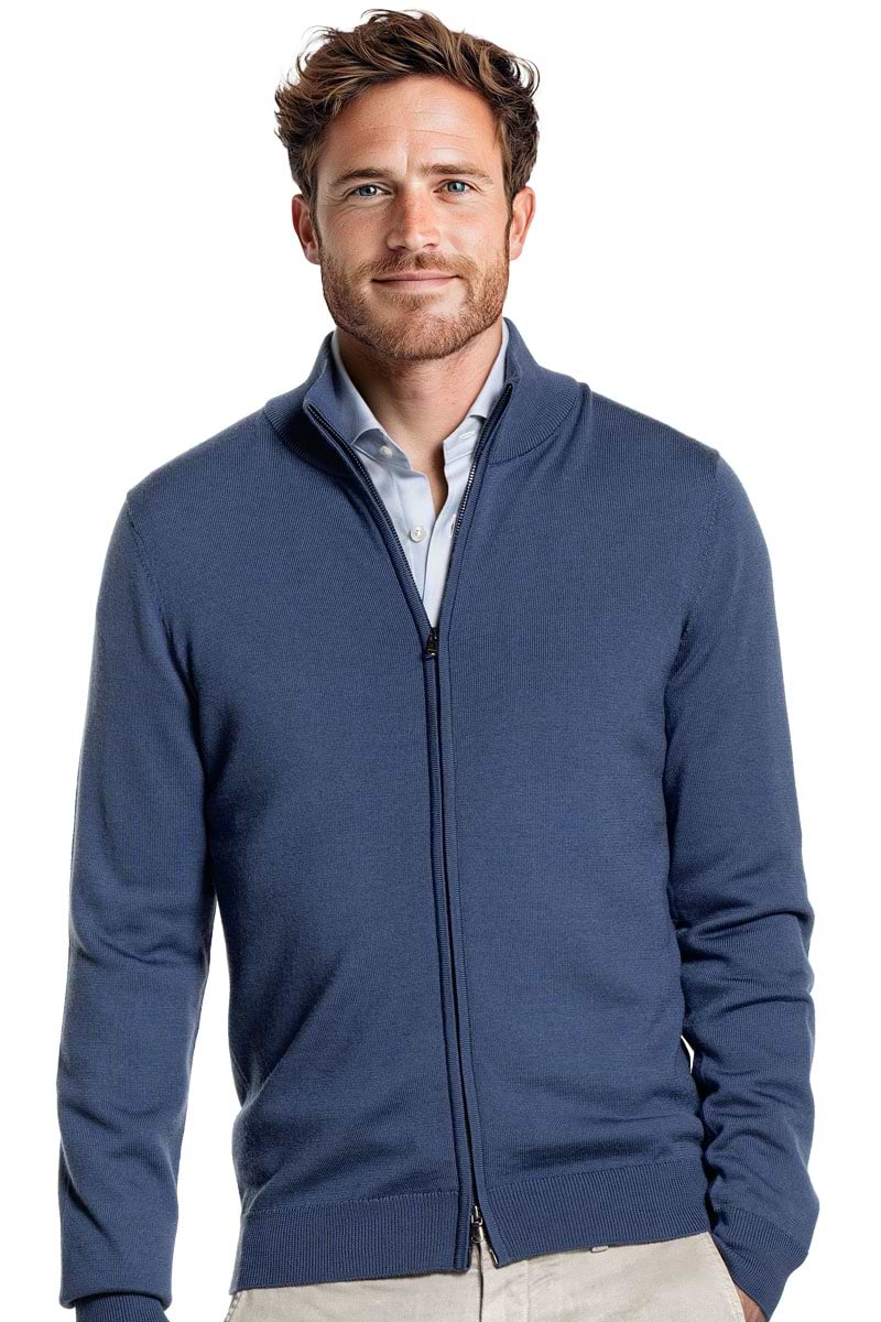 Joe Cardigan 2-Way Zip Noordzee