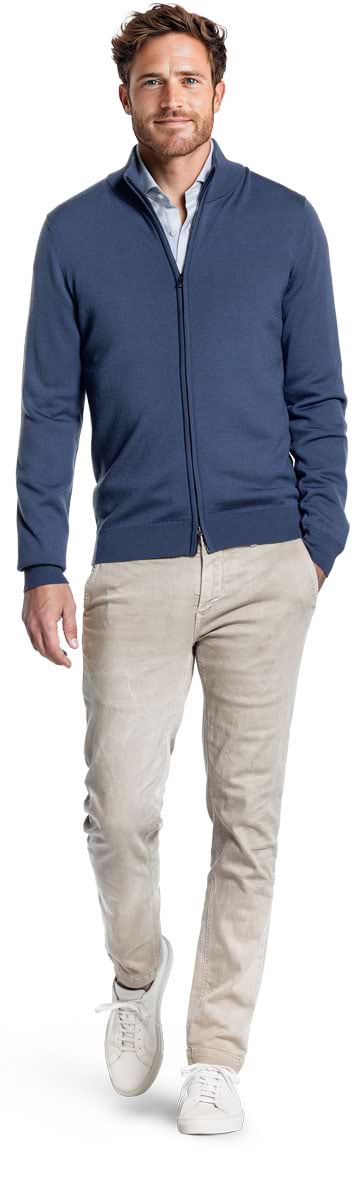 Joe Cardigan 2-Way Zip Noordzee