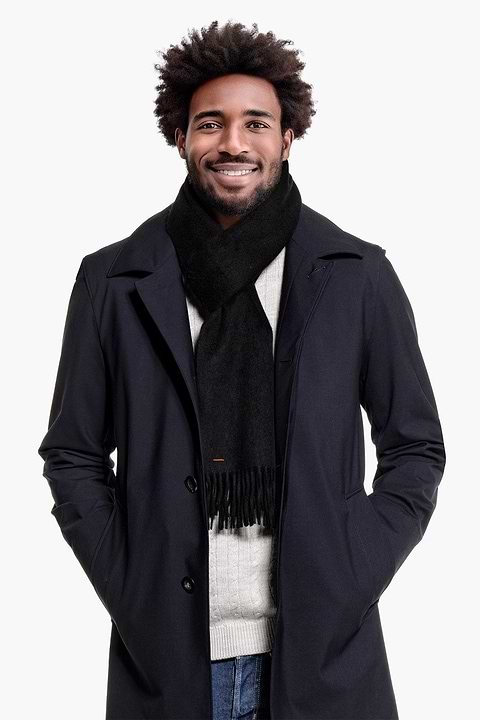 Classic Scarf Deep Black - Base Image