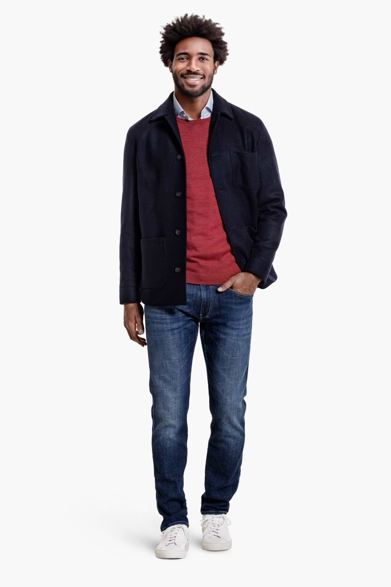 Classic Crew Coral Red
