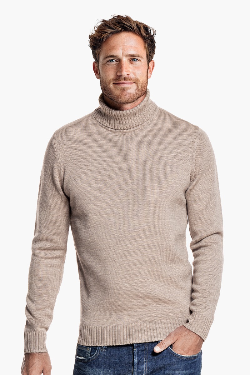 Col Neck Desert Beige