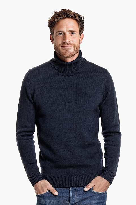 Col Neck True Navy - Base Image