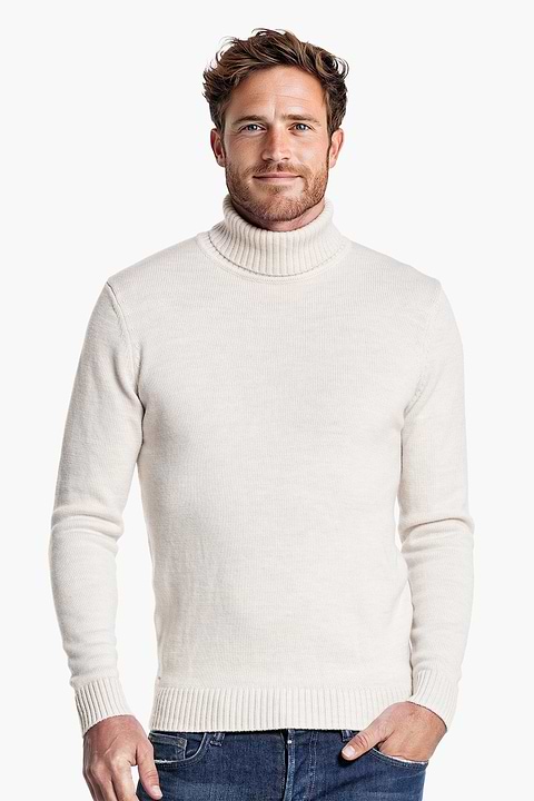 Col Neck Wool White - Base Image