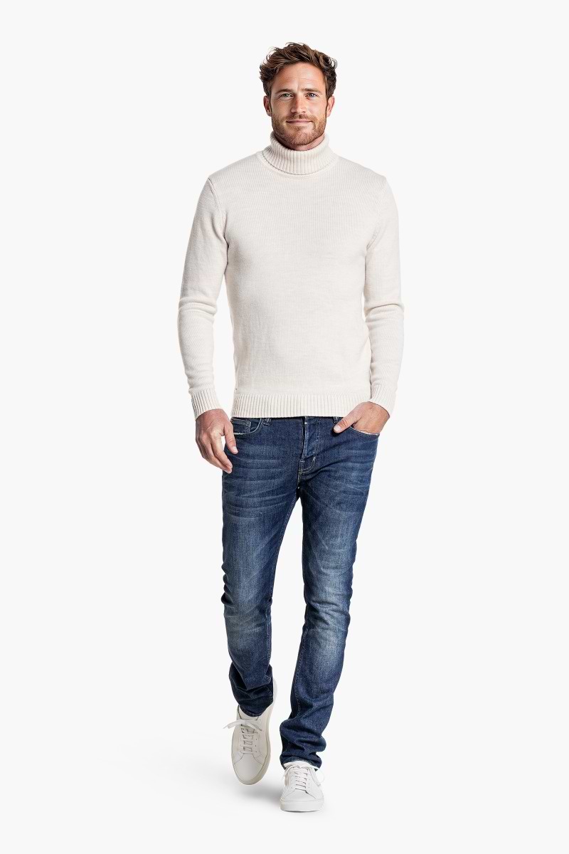 Col Neck Wool White
