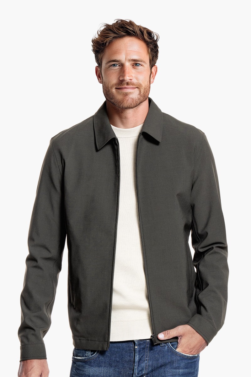 Harrington Jacket Kaki Grey