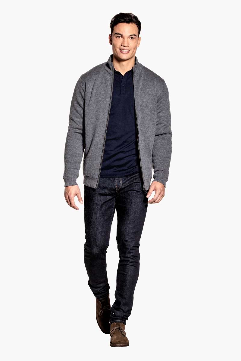 Joe Jacket Extra Long Harvard Grey 
