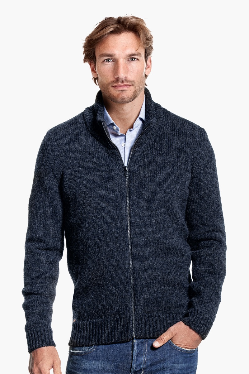 Jan Merino Vest Blauw