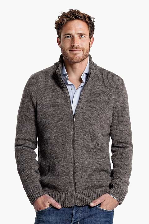 Jan Merino Vest Taupe - Base Image