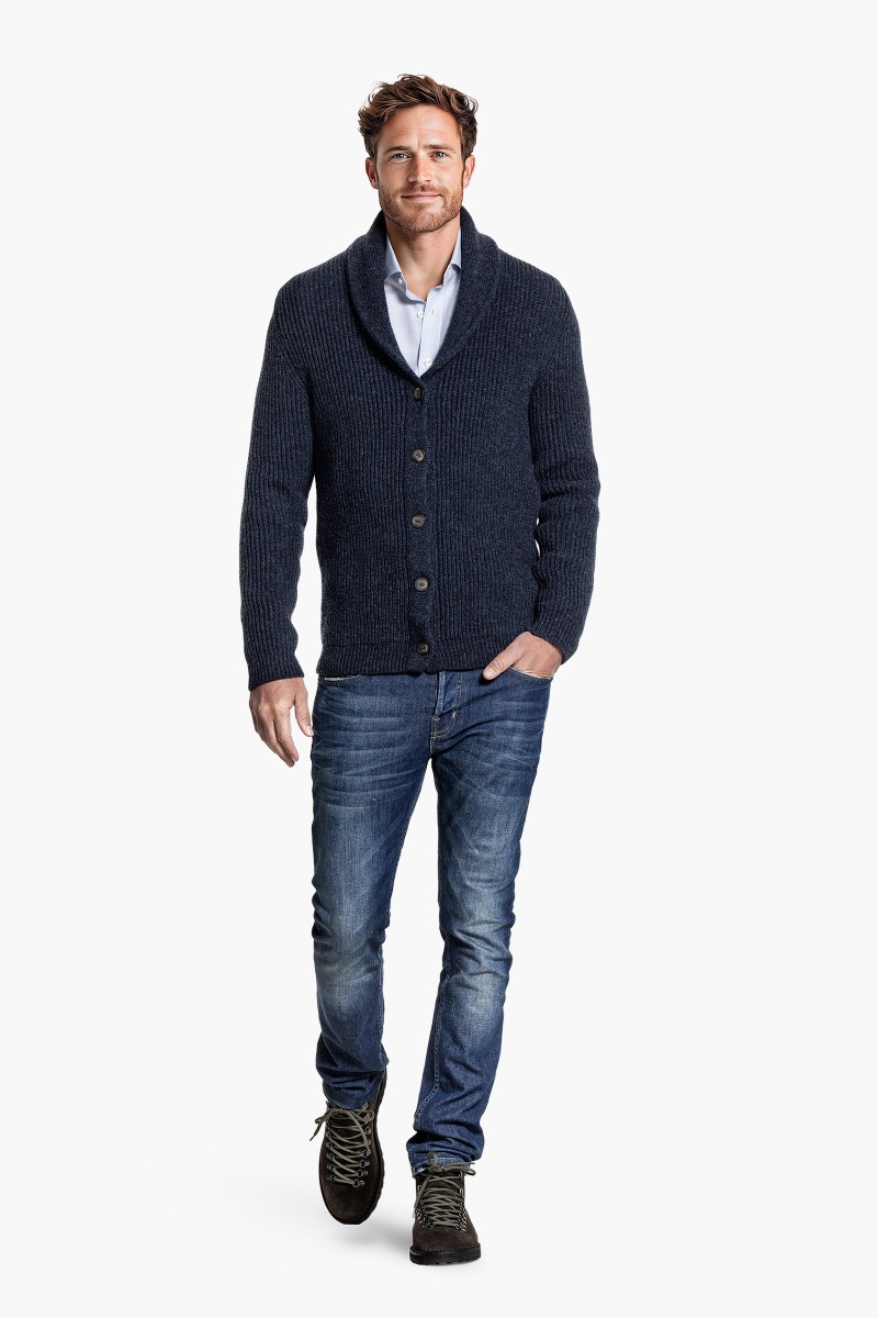 Jan Sjaalkraag Blauw