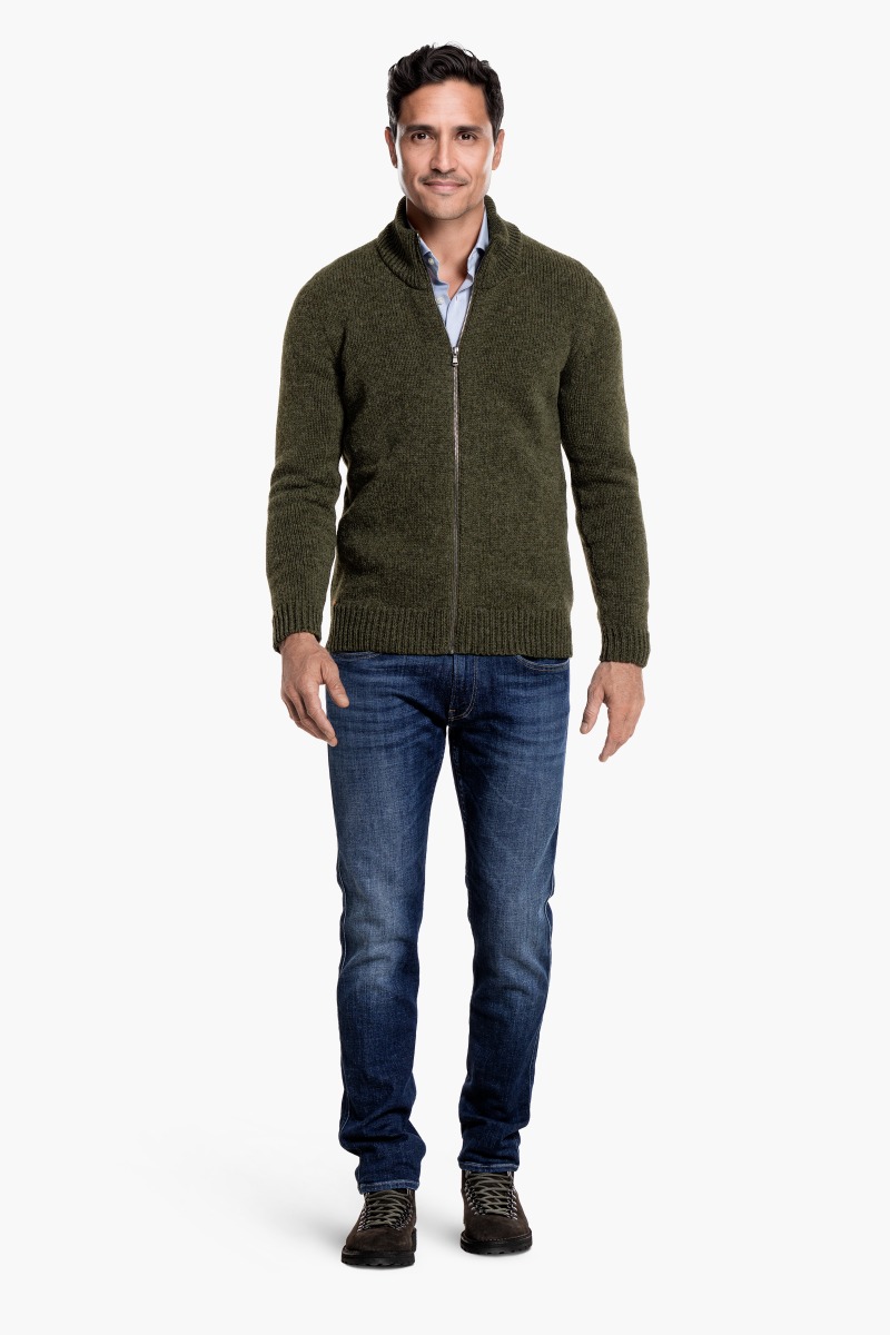 Jan Merino Vest Donkergroen