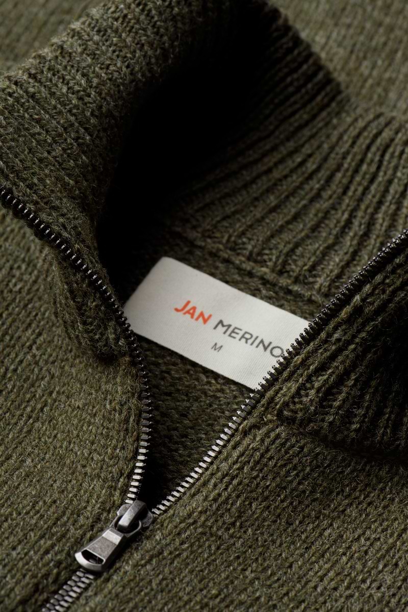 Jan Merino Vest Donkergroen