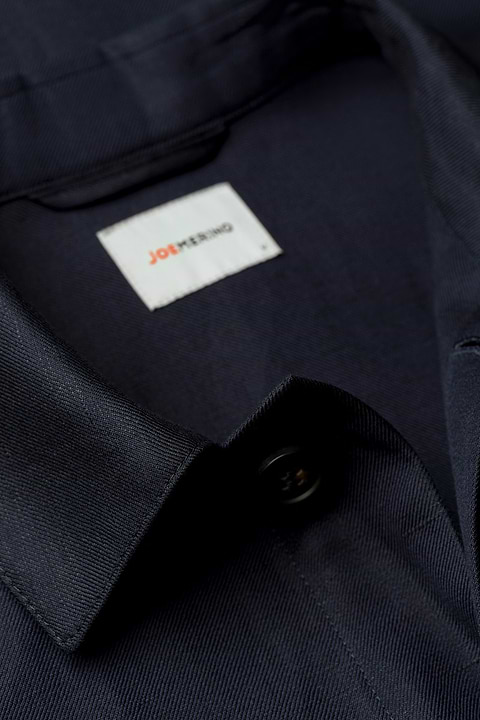 Wool Linen Overshirt Deep Navy - Base Image