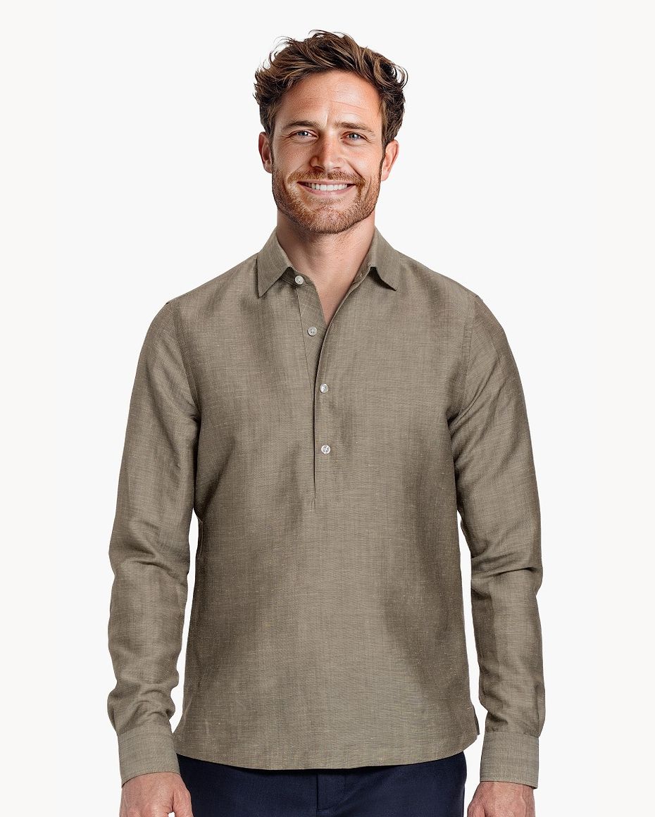 Popover Linen Shirt Desert Clay