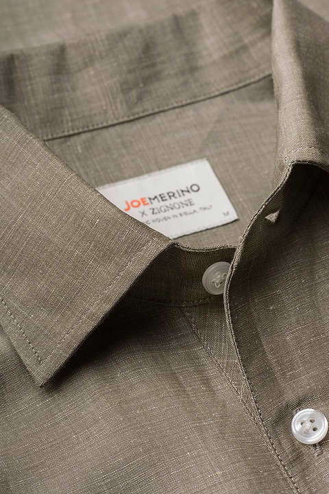 Popover Linen Shirt Desert Clay - Base Image