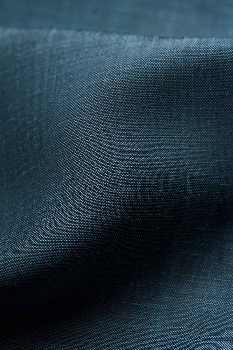 Wool Linen Shirt Deep Petrol
