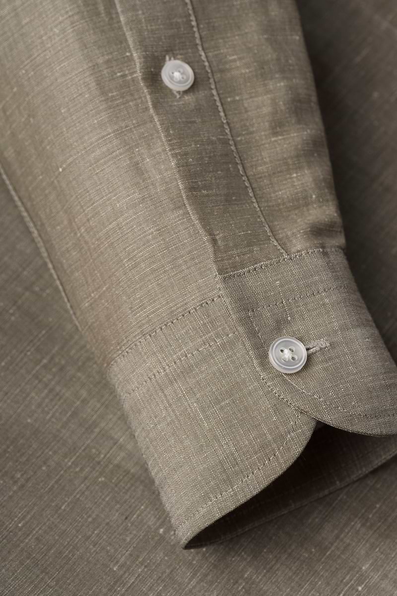 Wool Linen Shirt Desert Clay
