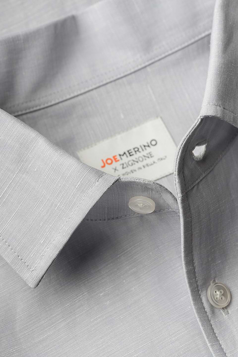 Wool Linen Shirt Light Iron - Base Image