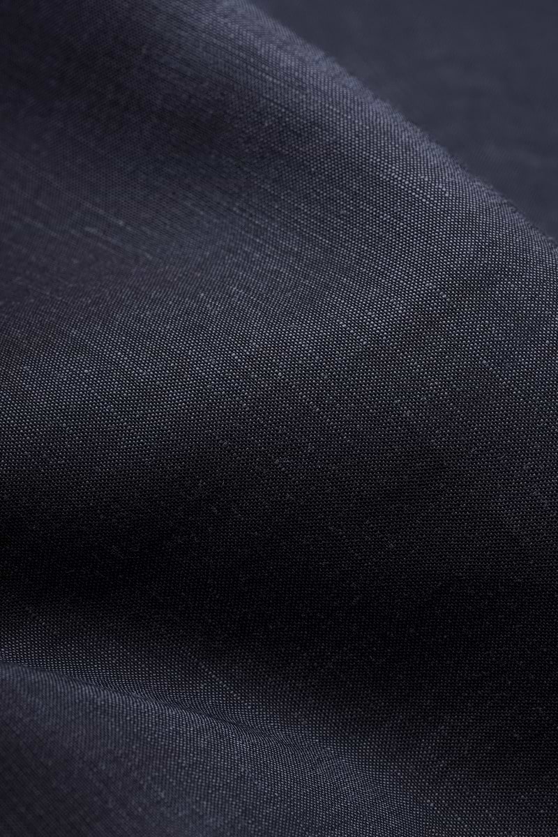 Wool Linen Shirt Midnight Blue