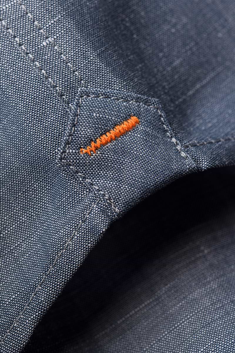 Wool Linen Shirt Raw Denim