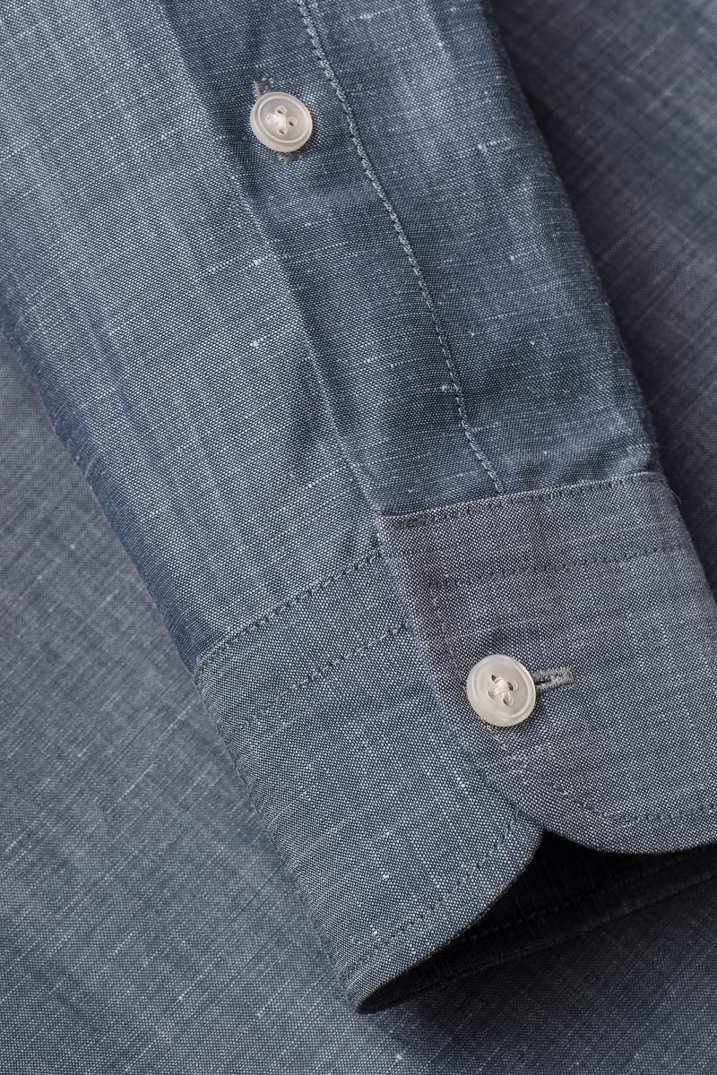 Wool Linen Shirt Raw Denim