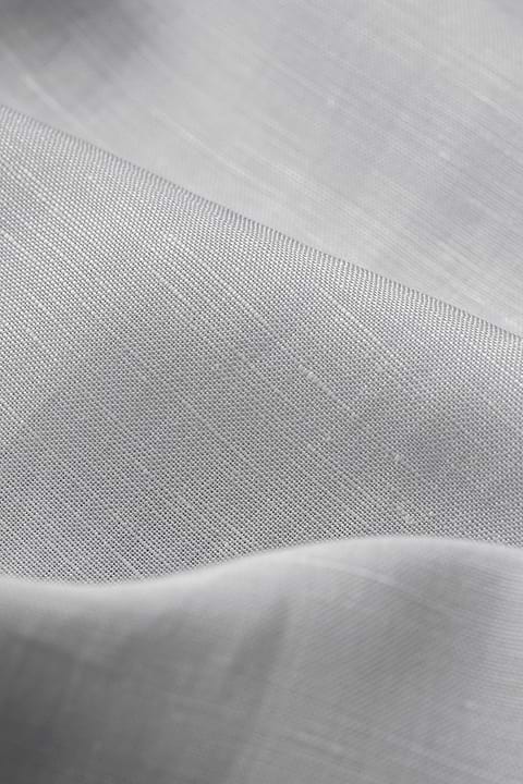 Wool Linen Shirt Mandarin Collar Light Iron - Base Image