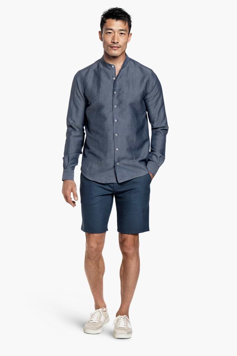 Shorts Woven Dark Denim / Blue