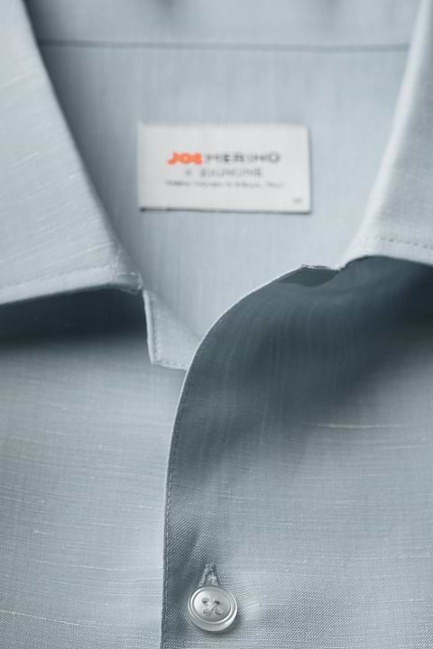 Short Sleeve Linen Shirt Foggy Blue - Base Image