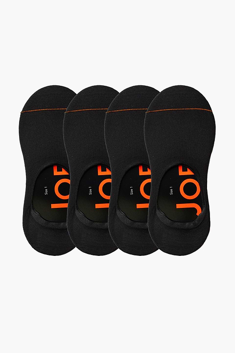 Joe No Show Sock Deep Black 4 pack - Base Image