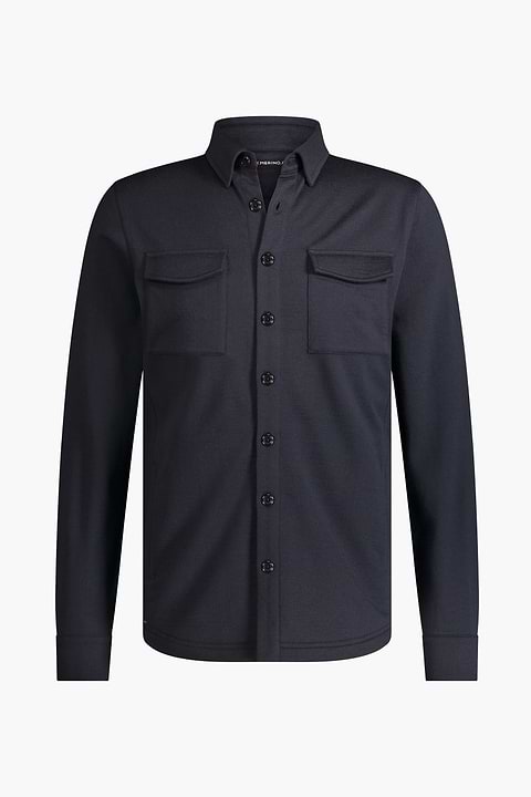 Joe Overshirt Pockets Blue Grey - Base Image