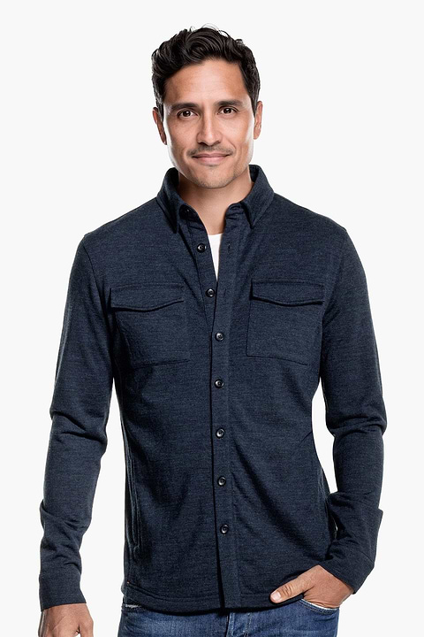 Joe Overshirt Pockets Blue Whale - Base Image