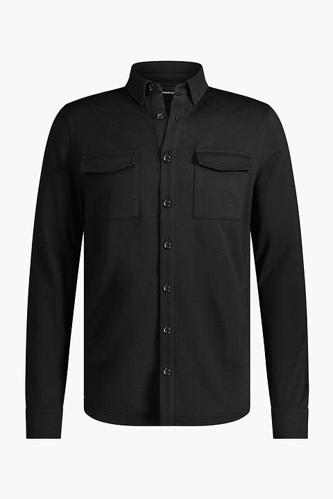 Joe Overshirt Pockets Deep Black - Base Image