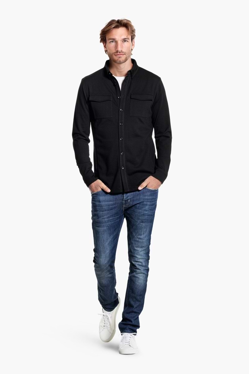 Joe Overshirt Pockets Deep Black