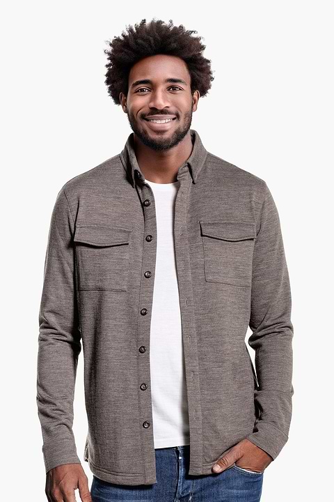 Joe Overshirt Pockets Muddy Clay - Base Image