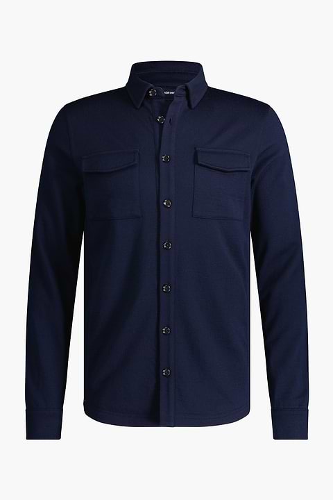 Joe Overshirt Pockets Navy Blue - Base Image