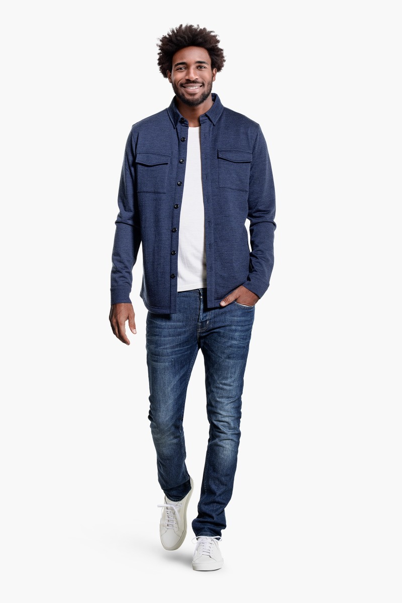 Joe Overshirt Pockets Summernight Navy
