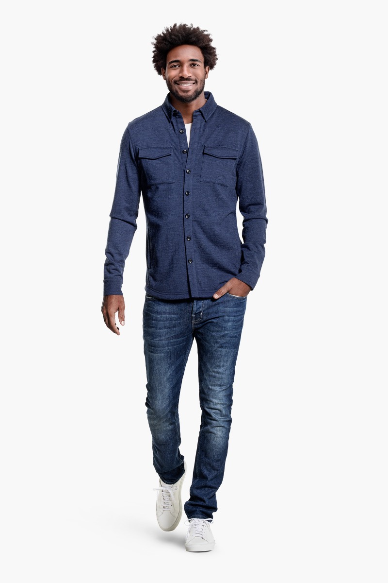Joe Overshirt Pockets Summernight Navy