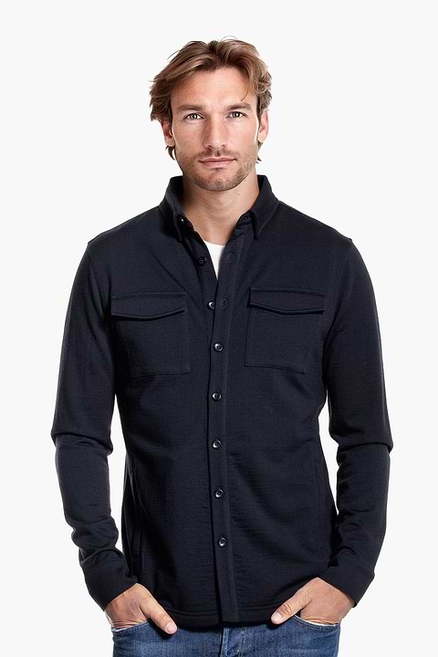 Joe Overshirt Pockets Very Dark Navy - Base Image