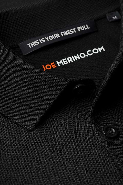 Polo Pullover Deep Black - Base Image