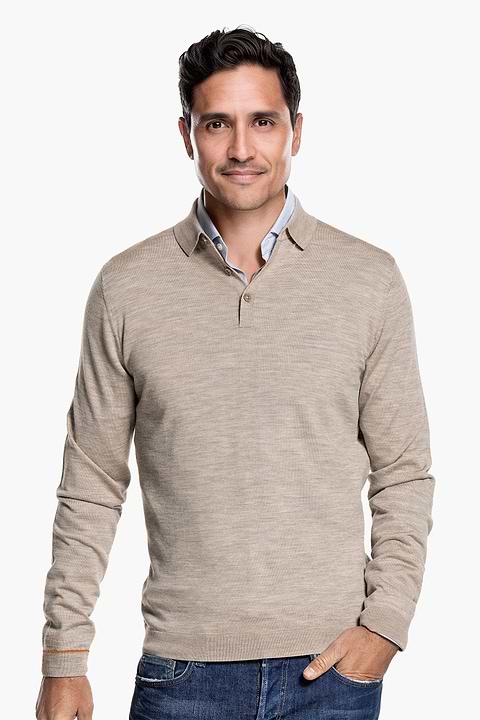 Polo Pullover Desert Beige - Base Image
